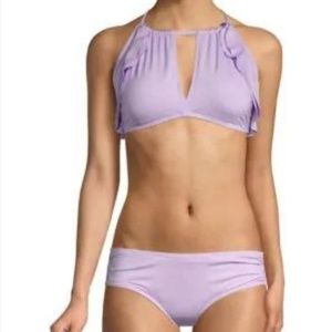 Carmen Marc Valvo Classic Ruffle Lavender Bikini